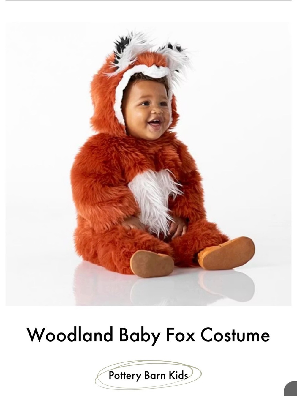 NEW POTTERY BARN KIDS Plush Woodland FAWN DEER Kids Costume SZ 0-6 MONTHS NWT - Picture 15 of 15